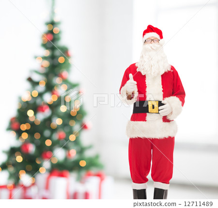 man in costume of santa claus man in costume of santa claus 12711489