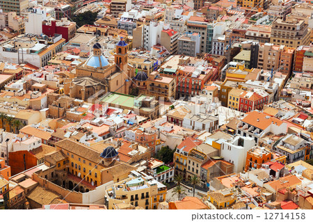 old part of Alicante from Castle old part of Alicante from Castle 12714158