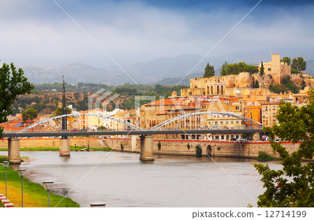 Ebro river and Suda Castle in Tortosa 12714199