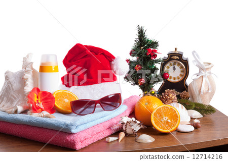 Christmas and beach accessories 12714216