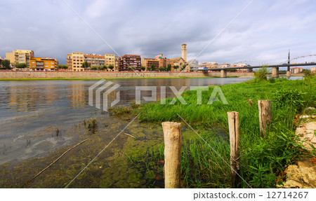 view of Ebro  river  in Tortosa 12714267