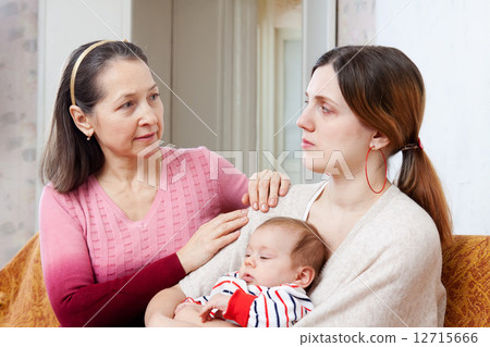 Female problems. Mature woman tries reconcile with daughter Female problems. Mature woman tries reconcile with daughter 12715666