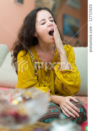 Bored woman at home 12715820