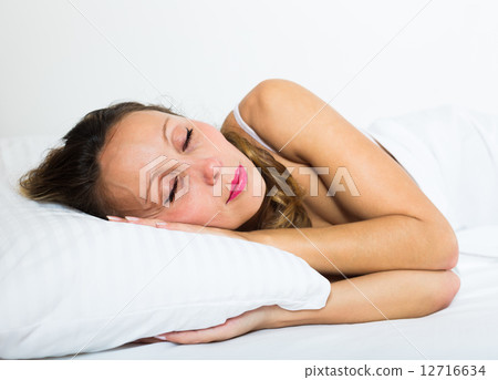 Middle-aged woman sleeping Middle-aged woman sleeping 12716634