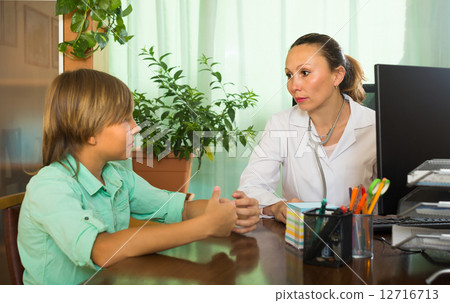 Doctor with teenage boy patient Doctor with teenage boy patient 12716713