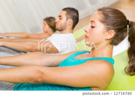 Fitness class in sport club 12716780