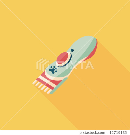 Pet shaving machine flat icon with long shadow,eps10 Pet shaving machine flat icon with long shadow,eps10 12719183