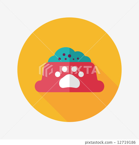 Pet dog food flat icon with long shadow,eps10 Pet dog food flat icon with long shadow,eps10 12719186