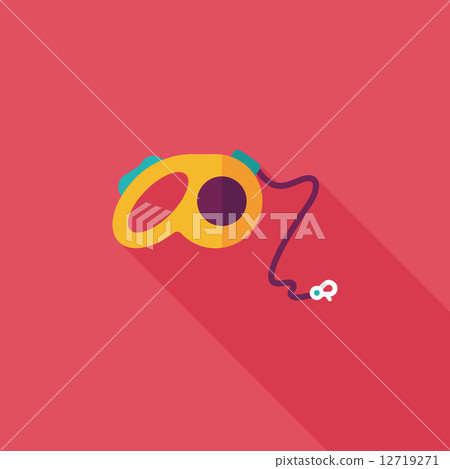 Pet dog lead flat icon with long shadow,eps10 - Stock Illustration