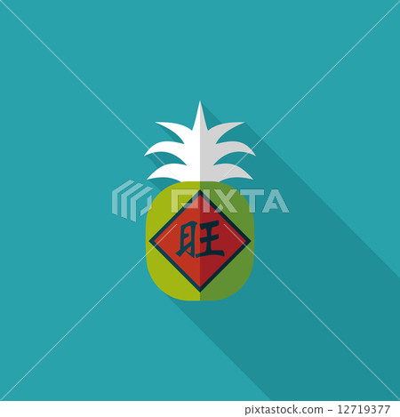Chinese New Year flat icon with long shadow,eps10, when you send 12719377
