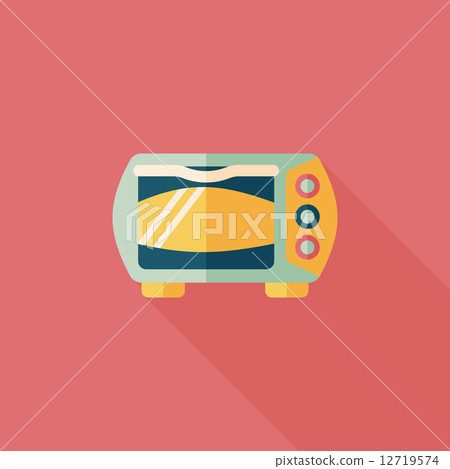 kitchenware oven flat icon with long shadow,eps10 kitchenware oven flat icon with long shadow,eps10 12719574