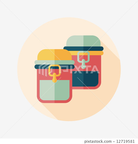 kitchenware preserving container flat icon with long shadow,eps1 kitchenware preserving container flat icon with long shadow,eps1 12719581