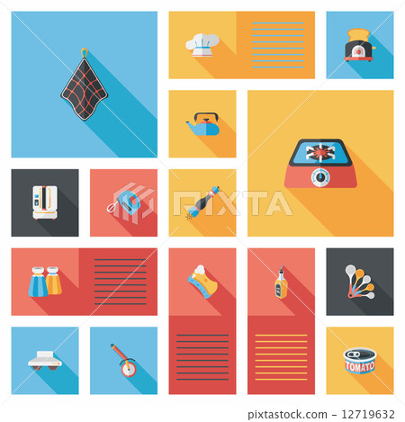 Kitchenware flat app ui background,eps10 Kitchenware flat app ui background,eps10 12719632