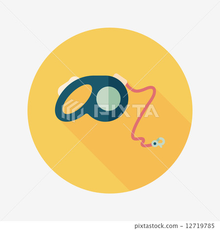 Pet dog lead flat icon with long shadow,eps10 12719785