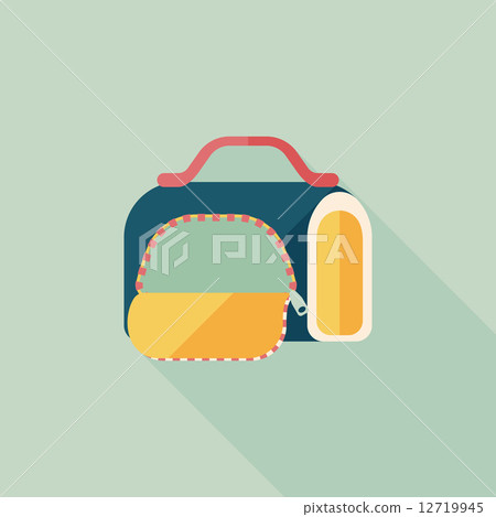 Pet dog travel cage flat icon with long shadow,eps10 Pet dog travel cage flat icon with long shadow,eps10 12719945