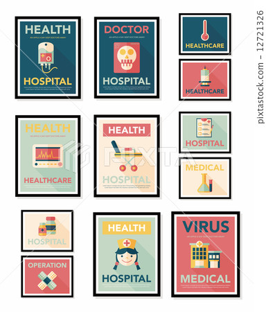 Hospital Flat Banner Design Flat Background Stock