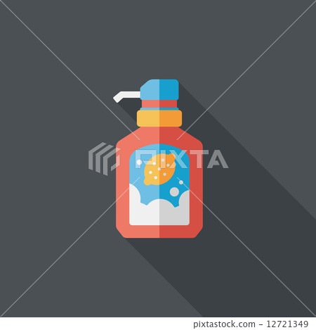 kitchenware dish soap flat icon with long... - Stock Illustration ...