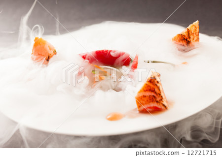 Liquid nitrogen treated salmon and chili pepper 12721715