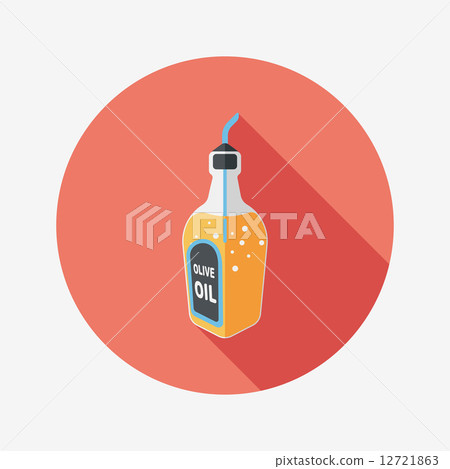 kitchenware oil flat icon with long shadow,eps10 kitchenware oil flat icon with long shadow,eps10 12721863