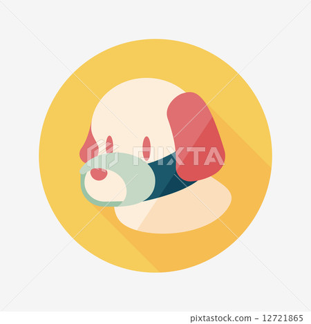 Pet dog mouth cover flat icon with long shadow,eps10 Pet dog mouth cover flat icon with long shadow,eps10 12721865
