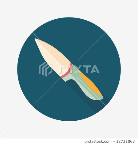 kitchenware fruit knife flat icon with long shadow,eps10 kitchenware fruit knife flat icon with long shadow,eps10 12721868
