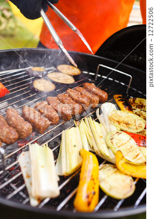 grilled kebab and vegetables grilled kebab and vegetables 12722506