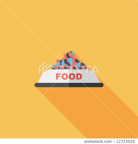 Pet dog food flat icon with long shadow,eps10 Pet dog food flat icon with long shadow,eps10 12723028