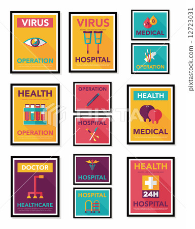 Hospital poster banner design flat background set, eps10 Hospital poster banner design flat background set, eps10 12723031