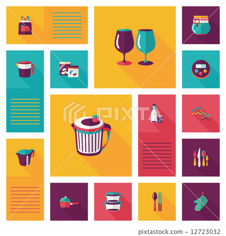 Kitchenware flat app ui background,eps10 Kitchenware flat app ui background,eps10 12723032