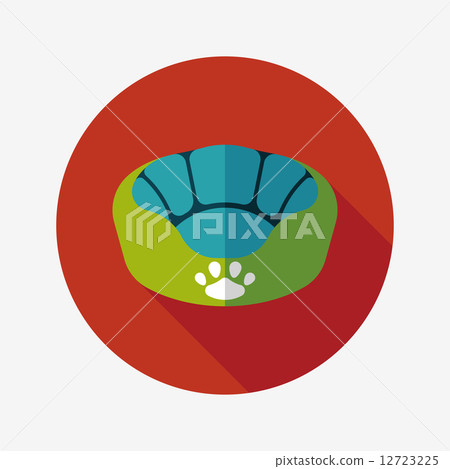 Pet bed flat icon with long shadow,eps10 - Stock Illustration [12723225 ...