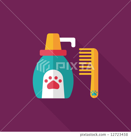 Pet shampoo flat icon with long shadow,eps10 - Stock Illustration ...