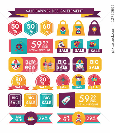 Chinese New Year sale banner design flat background,eps10 Chinese New Year sale banner design flat background,eps10 12723695