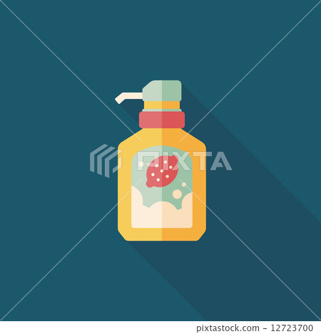 kitchenware dish soap flat icon with long... - Stock Illustration ...