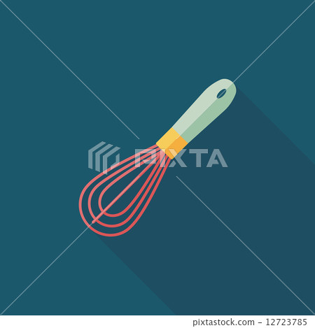 kitchenware beater flat icon with long shadow,eps10 kitchenware beater flat icon with long shadow,eps10 12723785