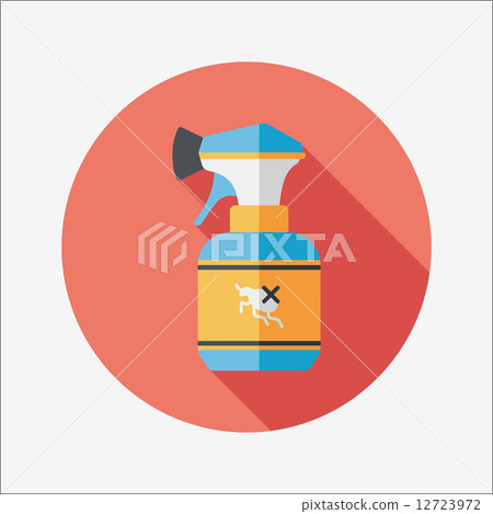 Pet flea spray flat icon with long shadow,eps10 Pet flea spray flat icon with long shadow,eps10 12723972