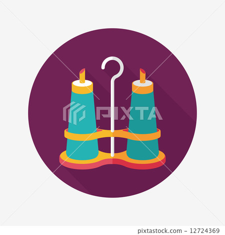 kitchenware sauce bottle flat icon with long shadow,eps10 12724369