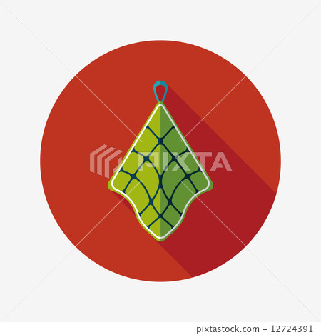 kitchenware rag flat icon with long shadow,eps10 kitchenware rag flat icon with long shadow,eps10 12724391