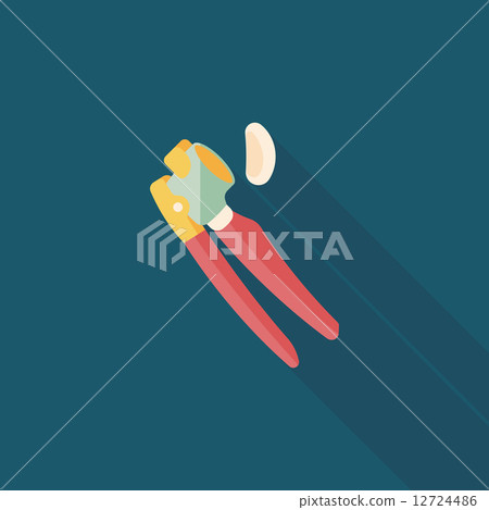 kitchenware garlic tool flat icon with long shadow,eps10 kitchenware garlic tool flat icon with long shadow,eps10 12724486