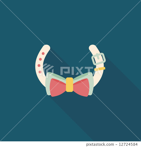 Pet dog chains flat icon with long shadow,eps10 Pet dog chains flat icon with long shadow,eps10 12724584