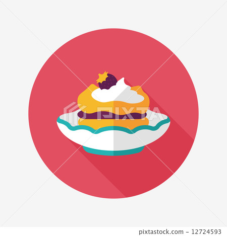 cake flat icon with long shadow,eps10 12724593