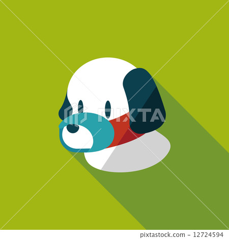 Pet dog mouth cover flat icon with long shadow,eps10 Pet dog mouth cover flat icon with long shadow,eps10 12724594