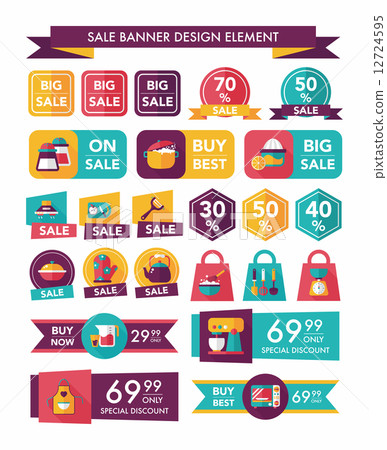 Kitchen sale banner design flat background,eps10 Kitchen sale banner design flat background,eps10 12724595