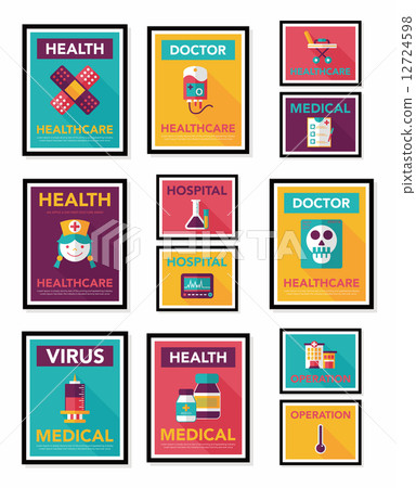 Hospital flat banner design flat background set, eps10 Hospital flat banner design flat background set, eps10 12724598