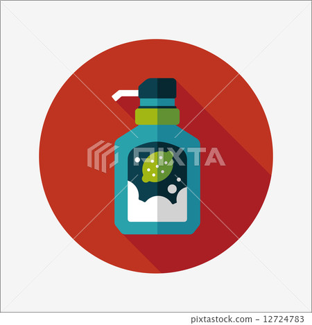 kitchenware dish soap flat icon with long... - Stock Illustration ...