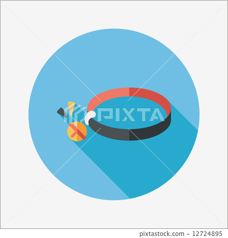 Dog Chain Icon Pet dog chains flat icon with long shadow,eps10 - Stock Illustration ...