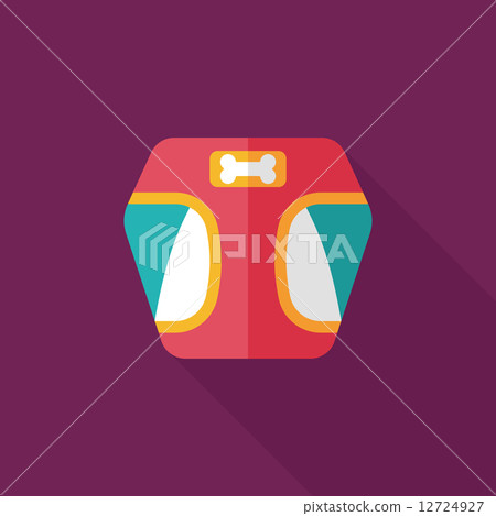 Pet Clothes flat icon with long shadow, eps10 12724927