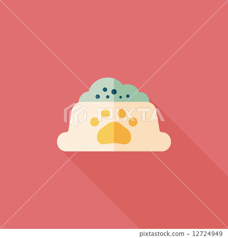 Pet dog food flat icon with long shadow,eps10 Pet dog food flat icon with long shadow,eps10 12724949