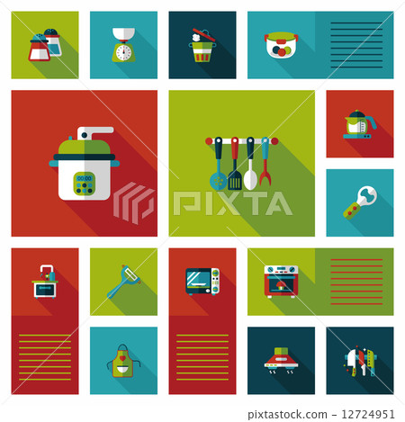 Kitchenware flat app ui background,eps10 Kitchenware flat app ui background,eps10 12724951