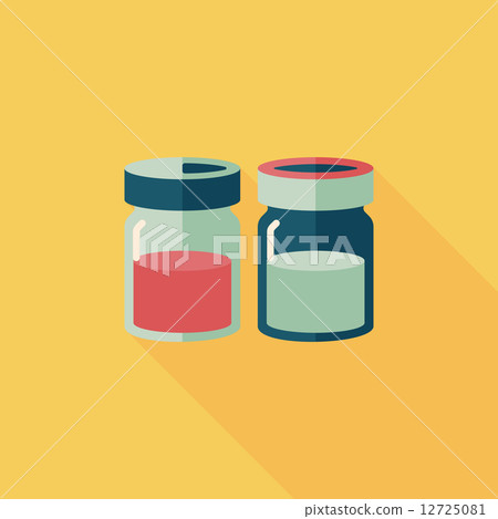 kitchenware sauce bottle flat icon with long... - Stock Illustration ...