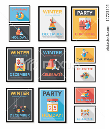 Christmas poster banner design flat background set, eps10 Christmas poster banner design flat background set, eps10 12725305